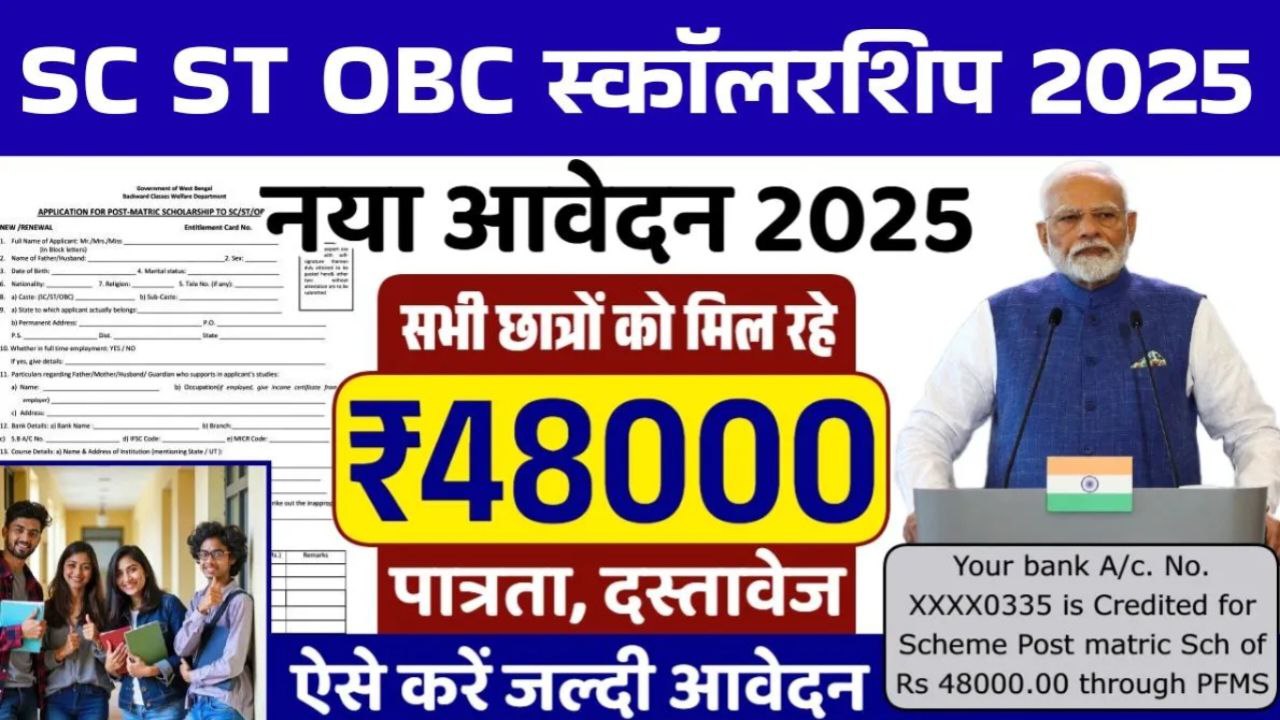 SC ST OBC Scholarship 2025